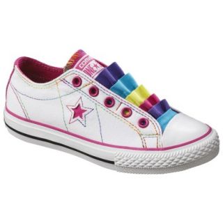 Girls Converse One Star Fancy Sneaker   White 2.5