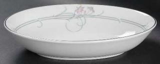 Royal Doulton Allegro 9 Oval Vegetable Bowl, Fine China Dinnerware   Pink & Pur