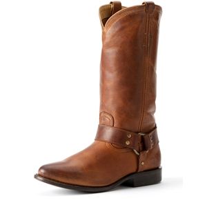 Frye Womens Wyatt Harness Cognac Boots, Size 7.5 M   76803 COG