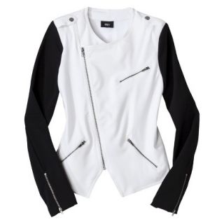 Mossimo Petites Moto Jacket   White/Black XXLP