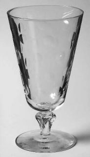 Libbey   Rock Sharpe 3004 4 Iced Tea   Stem #3004, Polisheddot Design On Bowl