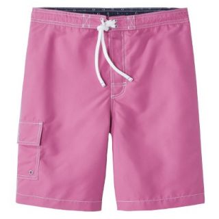 Merona Mens 9 Solid Board Shorts   Pink XS