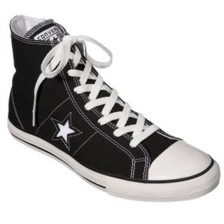 Mens Converse One Star Hi Top Lace up shoe   Black 8.5