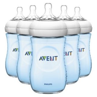 Avent Natural 9oz 5pk Baby Bottle Set   Blue