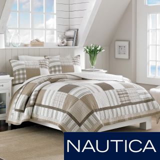 Nautica Nautica Oakhurst Yarndye Cotton Reversible Quilt And Sham Separates Grey Size Twin