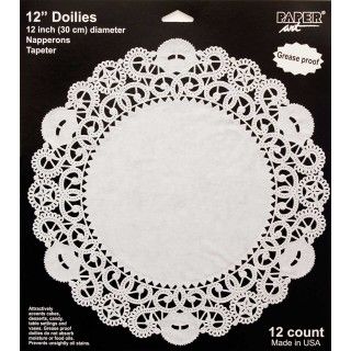 Round Paper Doily Placemats (12)