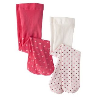 Cherokee Infant Toddler Girls 2 Pack Tights   Pink 0 6 M