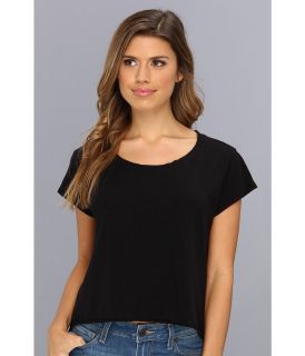 Velvet by Graham and Spencer Maxina02 Crop Top Womens T Shirt (Black)