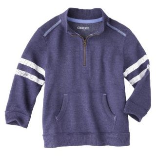 Cherokee Infant Toddler Boys Quarter Zip Sweatshirt   Oxford Blue 12 M