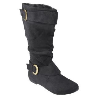 Womens Adi Designs Slouchy Faux Suede Wide Calf Boot   Black 9