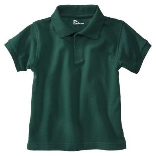 Toddler School Uniform Short Sleeve Pique Polo   Hunter Green 3T