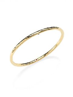 Roberto Coin 18K Yellow Gold Hammered Bangle Bracelet   No Color