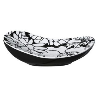 Floral Soap Dish   Black/White