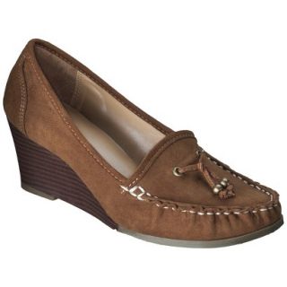 Womens Merona Michelle Wedge Loafer   Brown 9.5