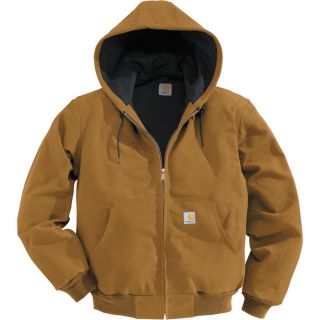 Carhartt Duck Active Jacket   Thermal Lined, Brown, X Large, Regular Style,