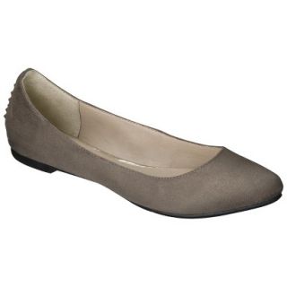 Womens Mossimo Vikki Studded Pointed Toe Flat   Taupe 10