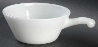 Anchor Hocking Anchorwhite  1 Handle 12 Ounce French Casserole   Fire King,White