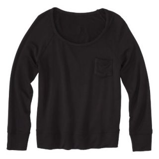 Merona Womens Sweatshirt Top w/Pocket   Black   XS