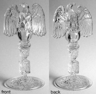 Imperial Glass Ohio Cape Cod Clear (#1602 + #160) Eagle Candleholder   Clear, St