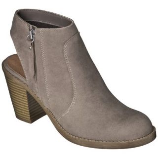 Womens Mossimo Kacie Open Heel Ankle Boots   Taupe 6.5