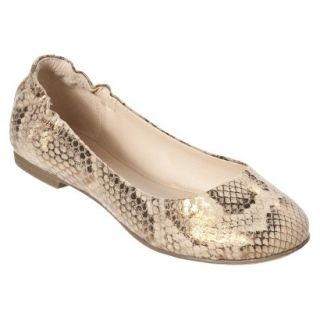 Womens Mossimo Supply Co. Ona Ballet Flat   Gold Snake 6.5