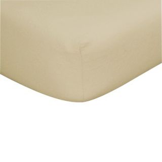Tan Flannel Fitted Crib Sheet