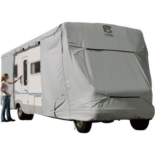 Classic Accessories Permapro Class C RV Cover   Gray, Fits 26ft. to 29ft. RVs