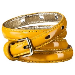 Merona Patent Mustard Belt   Yellow L