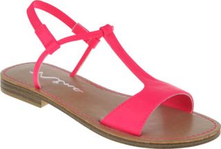 Girls Nina Gabby   Neon Pink Nappa Sandals