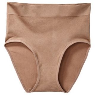 Gilligan & OMalley Womens Seamless High Rise Brief   Brown S