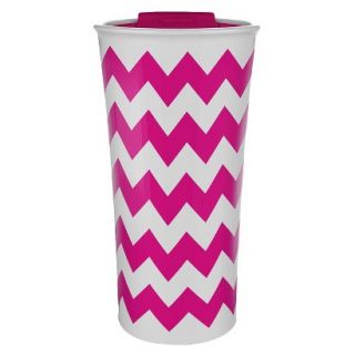 Ello Tucker Chevron Insulated Mug   Pink (12 oz)
