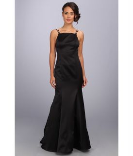 ABS Allen Schwartz Double Strap Open Back Mermaid Dress Womens Dress (Black)