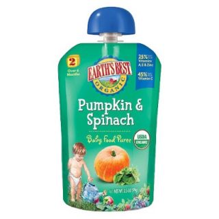 Earths Best Baby Food Pouch   Pumpkin & Spinach 3.5oz (12 Pack)