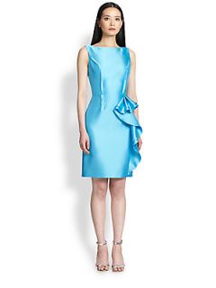 Teri Jon Side Ruffle Dress   Turquoise