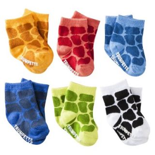 Trumpette Infant Boys 6 Pack Giraffe Pattern Socks   Assorted 0 12M