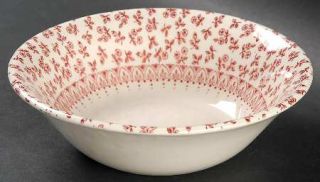 English Ironstone Provence Red Coupe Cereal Bowl, Fine China Dinnerware   Red Fl