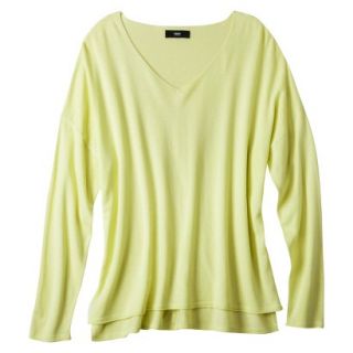 Mossimo Womens Plus Size V Neck Pullover Sweater   Green 3