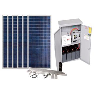 BPS Solar Powered Backup Power System   4,800 Watt, 120 Volt, 4 AGM Batteries,