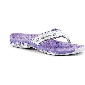 Sperry Top Sider Womens SON R Pulse Thong White Lavender Sandals, Size 10 M   9145582