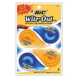 BIC Wite Out 4 count Correction Tape Set   Yellow/Blue