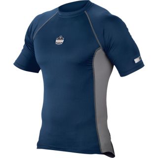 Ergodyne CORE Performance Work Wear Short Sleeve T Shirt   Navy, XL, Model 6410