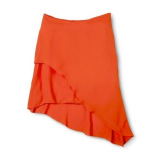 AMBAR Womens Asymmetrical Skirt   Orange Zing 8