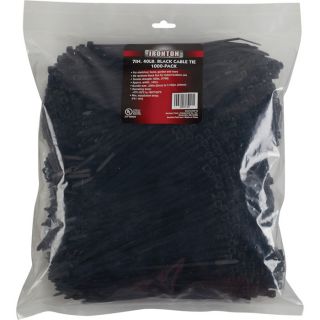 Ironton Multi Pack of Cable Ties   1,000 Pack, 7 Inch L, 40 Lb. Capacity, Black