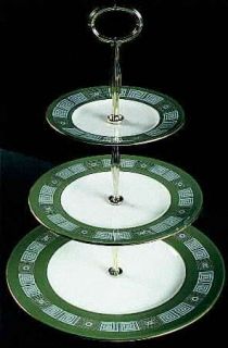 Wedgwood Asia Green 3 Tiered Serving Tray (DP, SP, BB), Fine China Dinnerware  