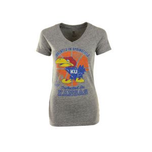 Kansas Jayhawks adidas NCAA Womens Perfected in Kansas V Neck T Shirt