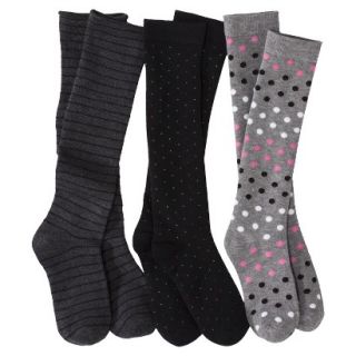 Xhilaration Juniors 3 Pack Fashion Knee High Socks   Assorted Colors/Patterns