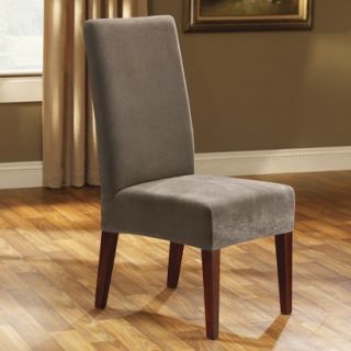 Sure Fit Stretch Pique Short Dining Room Chair Slipcover   Taupe