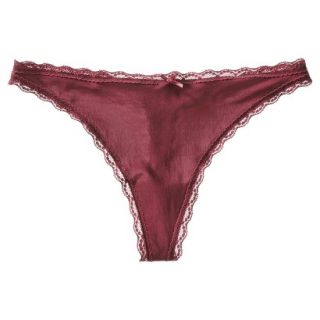 Gilligan & OMalley Womens Micro Lace Thong   Bing Cherry XS