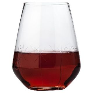 Threshold Etched Stemless Wine Glass set of 4