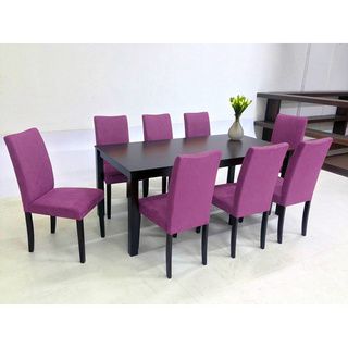 Warehouse Of Tiffany Warehouse Of Tiffany 9 piece Purple Juno Table Dining Set Purple Size 9 Piece Sets